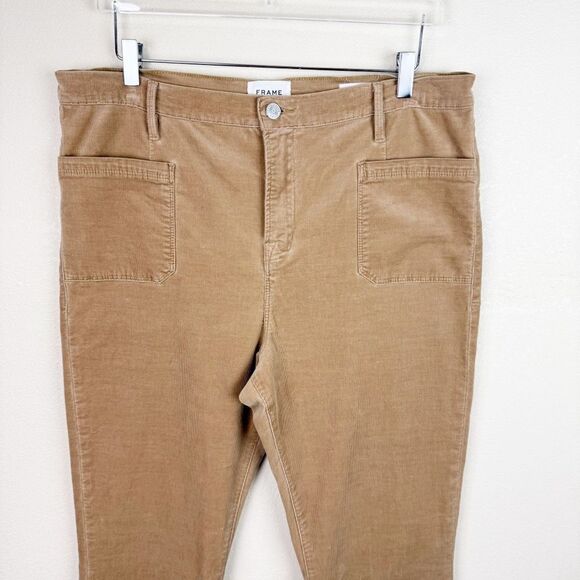 Frame Corduroy Flare Wide Leg Pants Stretch Le Berdot Size 34 - Picture 2 of 6